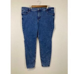 Old Navy Rockstar Super Skinny Jeans Womens 20 Plus Blue High Rise Secret Slim
